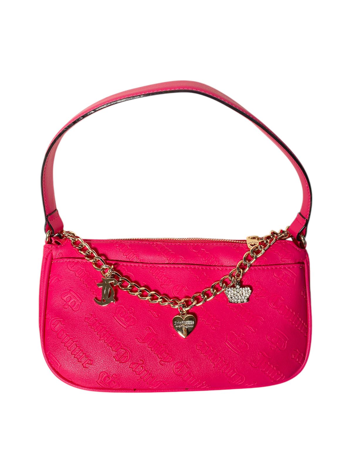 Bolso Juicy Couture - Rosa Fucsia con Cadena y Dijes Dorados